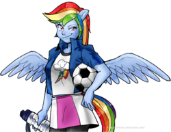 Size: 553x426 | Tagged: safe, artist:cofotory, rainbow dash, equestria girls, g4, burly, female, ponied up, simple background, solo, transparent background