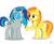 Size: 1094x900 | Tagged: safe, artist:spitshy, dj pon-3, spitfire, vinyl scratch, pegasus, pony, unicorn, g4, cool, duo, duo female, female, goggles, smiling