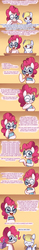 Size: 504x3240 | Tagged: safe, artist:solar-slash, derpy hooves, pinkie pie, pegasus, pony, ask pinkie pie solutions, g4, ask, book, comic, dizzy hooves, female, glasses, mare, tumblr