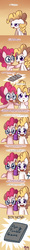 Size: 500x4128 | Tagged: safe, artist:solar-slash, pinkie pie, surprise, ask pinkie pie solutions, g1, g4, ask, comic, glasses, tumblr