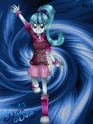 Size: 1024x1365 | Tagged: dead source, safe, artist:vlikeviola, sonata dusk, equestria girls, g4, my little pony equestria girls: rainbow rocks, female, smiling, solo, watermark, waving