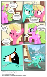 Size: 3391x5504 | Tagged: safe, artist:perfectblue97, daisy, flower wishes, lily, lily valley, lyra heartstrings, earth pony, pony, unicorn, comic:without magic, g4, comic, crying, racism