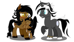 Size: 5800x3300 | Tagged: safe, artist:junkiesnewb, oc, oc only, oc:nox arcana, oc:tempest arcana, oc:whirlwind dust, bat pony, bat pony unicorn, pony, unicorn, vampire, vampony, wingless bat pony, blushing, curved horn, family, fangs, female, filly, foal, horn, male, mare, noxwind, parent:oc:nox arcana, parent:oc:whirlwind dust, parents:noxwind, simple background, slit pupils, smiling, stallion, straight, transparent background, vector