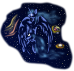 Size: 1500x1450 | Tagged: safe, artist:virenth, princess luna, g4, female, solo, space