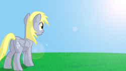 Size: 1920x1080 | Tagged: safe, artist:facing-worlds, derpy hooves, pegasus, pony, g4, female, mare, wallpaper