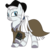 Size: 6196x6188 | Tagged: safe, artist:geekladd, oc, oc only, oc:crystal eclair, zebra, fallout equestria, fallout equestria: influx, absurd resolution, clothes, pipbuck, ponytail, simple background, solo, terminator, transparent background, western