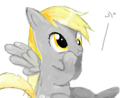 Size: 600x470 | Tagged: safe, artist:weiliy, derpy hooves, pegasus, pony, g4, female, mare, pixiv, solo