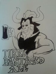 Size: 720x960 | Tagged: safe, artist:thecawofcrows, lord tirek, g4, alcohol, ale, male, solo