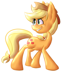 Size: 696x806 | Tagged: safe, artist:fuzzlepuzzle, applejack, earth pony, pony, g4, female, simple background, solo, transparent background