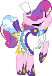 Size: 739x1080 | Tagged: safe, artist:blah23z, princess cadance, sapphire shores, earth pony, pony, g4, female, raised hoof, recolor, simple background, solo, transparent background