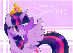 Size: 966x709 | Tagged: safe, artist:nayobe, twilight sparkle, alicorn, pony, g4, crown, female, mare, solo, twilight sparkle (alicorn)