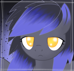 Size: 1079x1024 | Tagged: safe, artist:divergentassailant, oc, oc only, oc:deft serenity, pegasus, pony, frown, portrait, sleepy, solo