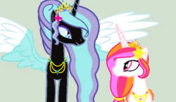 Size: 621x360 | Tagged: safe, artist:frozenightpl, oc, oc only, oc:frozen night, oc:shining sun, alicorn, pony, alicorn oc, duo, friendship, sisters