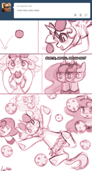 Size: 650x1200 | Tagged: safe, artist:lumineko, princess luna, oc, oc:fluffle puff, oc:neko heart, ask neko heart, g4, ask, catnip, clothes, comic, cookie, dress, hair bow, smiling, tumblr