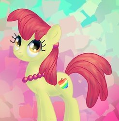 Size: 1098x1116 | Tagged: safe, artist:veliska, apple bloom, g4, cutie mark, female, older, solo