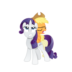 Size: 2000x2000 | Tagged: safe, applejack, rarity, g4, conjoined, fusion, high res, we have become one