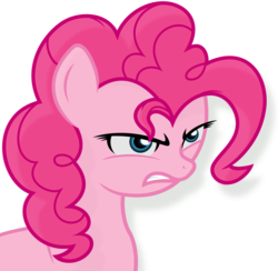 Size: 3070x3000 | Tagged: safe, artist:godoffury, pinkie pie, g4, angry, female, glare, high res, simple background, solo, transparent background, vector
