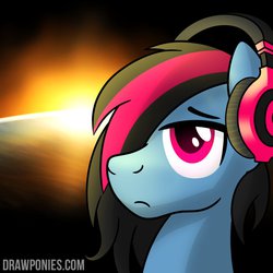 Size: 894x894 | Tagged: safe, artist:drawponies, oc, oc only, oc:djvoldex, profile, profile picture, space