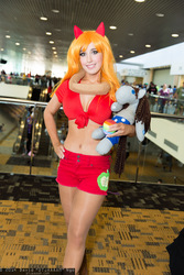 Size: 1365x2048 | Tagged: safe, artist:sarahn29, big macintosh, human, g4, belly button, cosplay, irl, irl human, midriff, photo