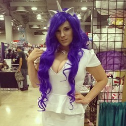 Size: 612x612 | Tagged: safe, rarity, human, g4, cleavage, cosplay, female, irl, irl human, photo