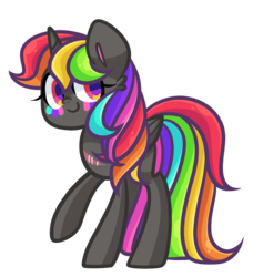 Size: 912x1000 | Tagged: safe, artist:looji, oc, oc only, oc:rainbow dusk, alicorn, pony, alicorn oc, solo