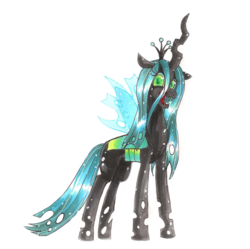 Size: 895x892 | Tagged: safe, artist:hopelessromantic721, queen chrysalis, changeling, changeling queen, g4, crown, female, jewelry, regalia, solo