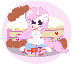 Size: 8000x7000 | Tagged: safe, artist:misterkaito, princess celestia, g4, absurd resolution, cake, cakelestia, cewestia, cute, cutelestia, female, filly, messy eating, solo