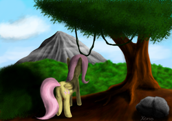 Size: 800x565 | Tagged: safe, artist:the1xeno1, fluttershy, pony, g4, female, solo