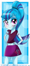 Size: 2500x5412 | Tagged: safe, artist:vixelzf, sonata dusk, equestria girls, g4, my little pony equestria girls: rainbow rocks, belly button, cute, female, solo, sonatabetes