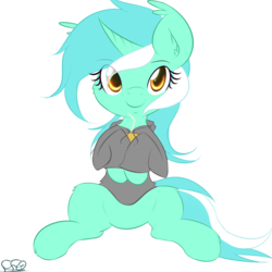 Size: 2000x2000 | Tagged: safe, artist:freefraq, lyra heartstrings, fanfic:background pony, g4, clothes, cute, ear fluff, female, fluffy, high res, hoodie, juice box, lyrabetes, solo