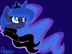 Size: 800x600 | Tagged: safe, artist:nothin-but-my-bones, princess luna, lunadoodle, g4, clothes, female, scarf, solo