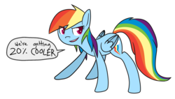 Size: 2001x1137 | Tagged: safe, artist:nintendash, rainbow dash, pegasus, pony, g4, 20% cooler, female, ken ashcorp, mare, simple background, solo, song reference, transparent background