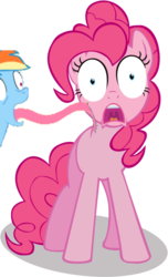 Size: 698x1145 | Tagged: safe, artist:detectivebuddha, pinkie pie, rainbow dash, g4, 1000 hours in ms paint, licking, ms paint