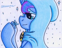 Size: 3289x2540 | Tagged: safe, artist:the1king, princess luna, g4, female, high res, snow, snowfall, snowflake, solo