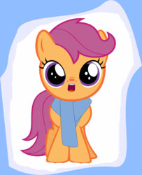 Size: 1918x2367 | Tagged: safe, artist:nickkill2, scootaloo, pony, g4, clothes, cute, cutealoo, female, scarf, solo