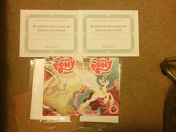 Size: 2592x1944 | Tagged: safe, artist:amy mebberson, idw, princess celestia, g4, micro-series #8, my little pony micro-series, autograph, certificate, comic cover, irl, jetpack comics, photo