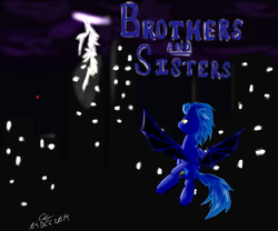 Size: 1280x1067 | Tagged: safe, artist:magello, oc, oc only, bat pony, pony, color, cover, solo