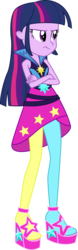 Size: 3086x9903 | Tagged: safe, artist:masem, twilight sparkle, equestria girls, g4, my little pony equestria girls: rainbow rocks, absurd resolution, clothes, costume, crossed arms, female, glare, rainbow rocks outfit, sandals, simple background, sleeveless, socks, solo, thigh highs, transparent background