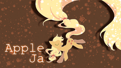 Size: 1366x768 | Tagged: safe, artist:brassiamaurva, applejack, g4, epic, impossibly long tail, long hair, long mane, long tail, tail extensions, vector, wallpaper