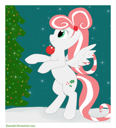 Size: 792x872 | Tagged: safe, artist:meekcheep, oc, oc only, oc:holly day, pony, unicorn, christmas, christmas tree, female, holiday, mare, rearing, solo, tree