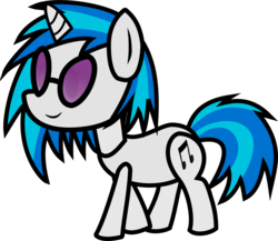 Size: 2121x1843 | Tagged: safe, artist:hardcyder, dj pon-3, vinyl scratch, g4, female, paper pony, solo