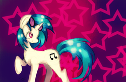 Size: 1173x767 | Tagged: safe, artist:chiuuchiuu, dj pon-3, vinyl scratch, g4, female, solo