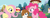 Size: 1304x480 | Tagged: safe, artist:iheartmlp237, fluttershy, pinkie pie, g4, balloon boy, five nights at freddy's, five nights at freddy's 2, ponified