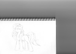 Size: 3425x2459 | Tagged: safe, artist:elmago02, sunset shimmer, pony, unicorn, g4, high res, monochrome, sketch
