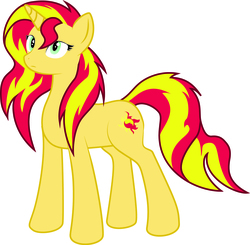 Size: 1319x1293 | Tagged: safe, artist:elmago02, sunset shimmer, pony, unicorn, g4