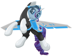 Size: 2640x2040 | Tagged: safe, artist:ohemo, rarity, original species, plane pony, pony, unicorn, g4, artificial wings, augmented, female, high res, jet wings, jetpack, looking at you, mechanical wing, plane, simple background, smiling, smiling at you, solo, transparent background, wings