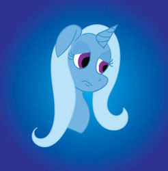 Size: 297x302 | Tagged: safe, artist:bloom de rouge, trixie, pony, unicorn, g4, female, mare, sad, solo