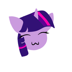 Size: 512x512 | Tagged: safe, artist:fritzipretzel, twilight sparkle, g4, :3, cute, eyes closed, female, portrait, smiling, solo