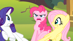 Size: 1920x1080 | Tagged: safe, screencap, pinkie pie, rarity, g4, pinkie pride, reaction image