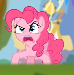 Size: 381x387 | Tagged: safe, screencap, pinkie pie, g4, pinkie pride, female, reaction image, solo